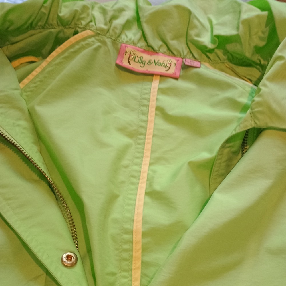 Lilly &‎ Van Light Green Zip Snap Front Jacket Women's XS Adjustable Sleeve - Picture 4 of 14